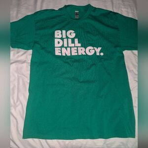 Men's Large Funny Big Dill Pickle Fest Green T-shirt‎